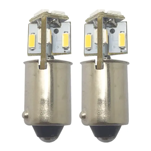 1852M LED Pære 12/24V - 2pk BA9S - Varmhvit - 70 lumen 