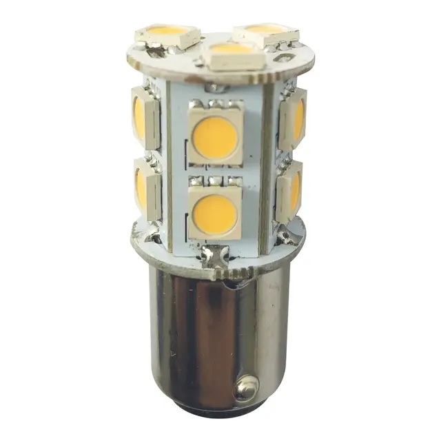 1852M LED Pære u/kuppel 12/24V - 2pk BA15D - Varmhvit - 190 lumen 
