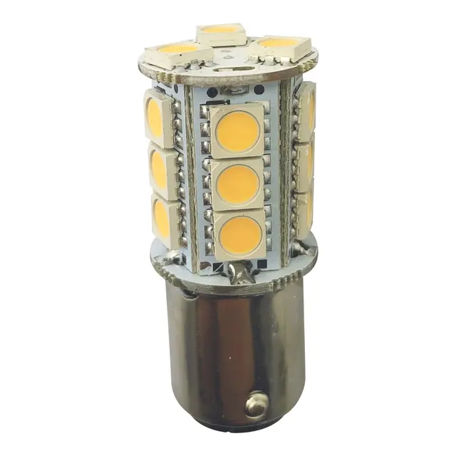 1852M LED Pære u/kuppel 12/24V - 2pk BA15D - Varmhvit - 250 lumen 