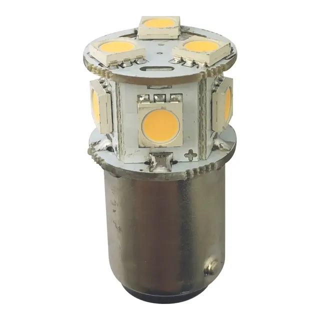 1852M LED Pære u/kuppel 12/24V - 2pk BA15D - Varmhvit - 140 lumen 