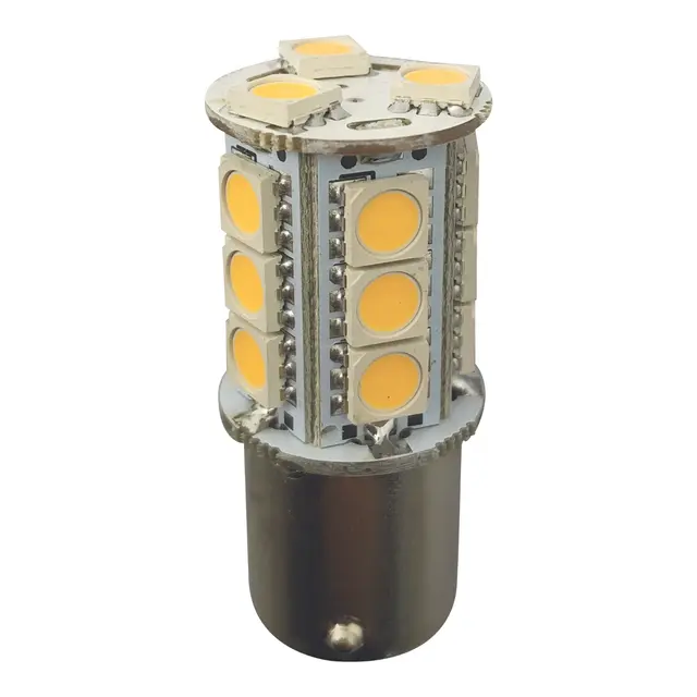 1852M LED Pære u/kuppel 12/24V - 2pk BA15S - Varmhvit - 250 lumen 