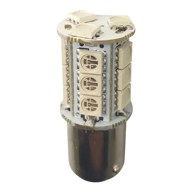 1852M LED Lanternepære 12/24V - 2pk BAY15D - Rød - 250 lum 