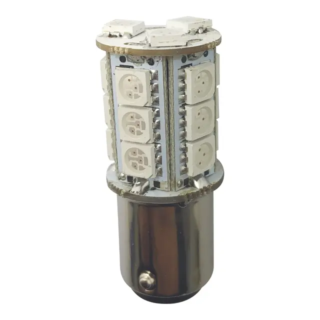 1852M LED Lanternepære 12/24V - 2pk BAY15D - Grønn - 250 lum 
