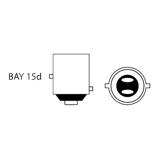1852M LED Lanternepære 12/24V - 2pk BAY15D - Varmhvit - 250 lum 