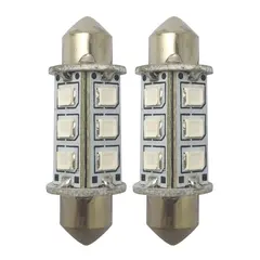 1852M LED Lanternep&#230;re 12/24V, 2-pk Festoon - Kaldhvit - lum
