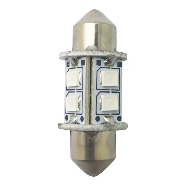 1852M LED Lanternepære 12/24V, 2-pk Festoon 31 - Kaldhvit - 60 lum 