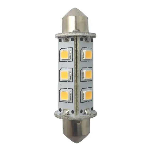 1852M LED pære omni festoon 360° 42mm - varmhvit 2-pk 