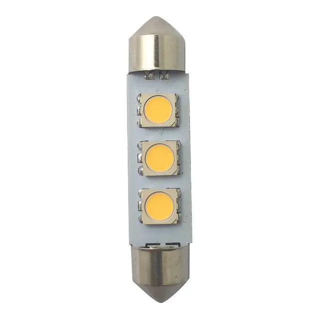 1852M LED pære 12/24V - 2pk Festoon 42 - Varmhvit - 40 lum (120°) 