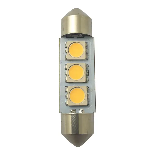 1852M LED pære 12/24V - 2pk Festoon 37 - Varmhvit - 40 lum (120°) 