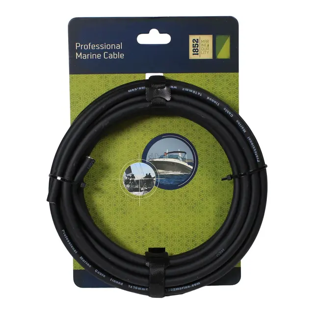 1852M Elektrisk kabel fortinnet - 10 m 6 mm2 - Sort 