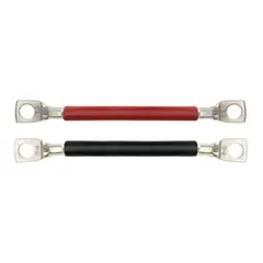 Batterikabel Sort 25mm2 lengde 0,5 meter 8/10mm kabelsko
