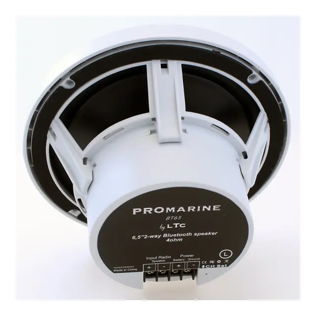 LTC PROMARINE Bluetooth Høyttalerspiller 6,5" m/ innebygget forsterker - Sort 