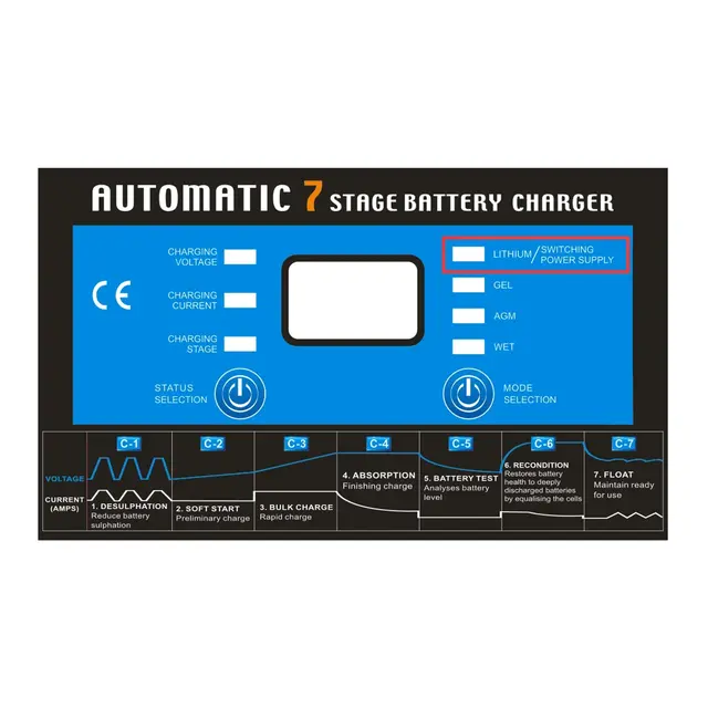 1852M Batterilader Pro Serie 12V - 40A - 7 steg - 2 kanaler 
