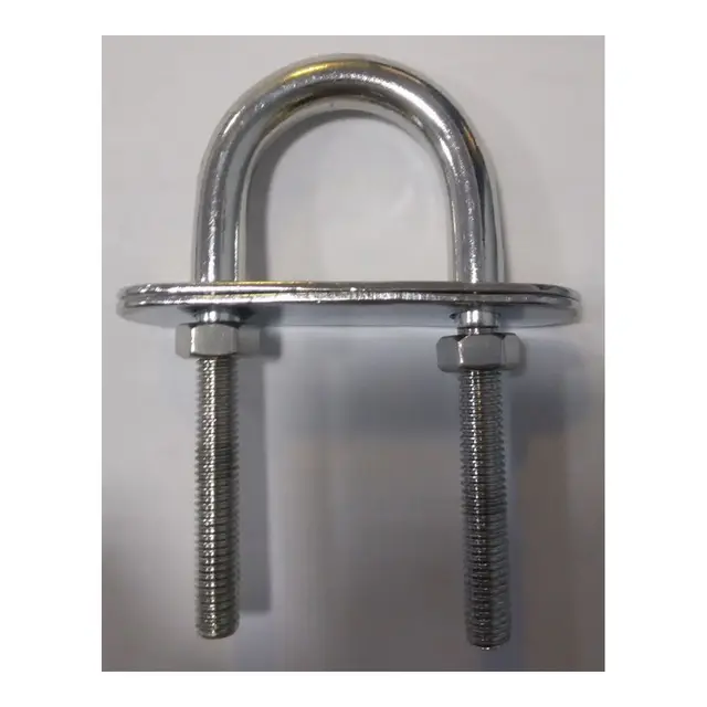 U-bolt-  Baugkrok - syrefast stål M6 - 80mm lang - 45mm gjenge 