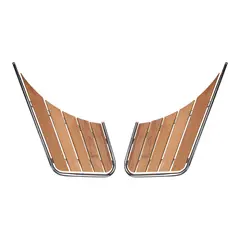 1852M Badeplattform todelt 316 / teak 43 x 88,5 x (2x53) cm