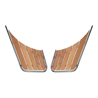 1852M Badeplattform todelt 316 / teak 43 x 88,5 x (2x53) cm