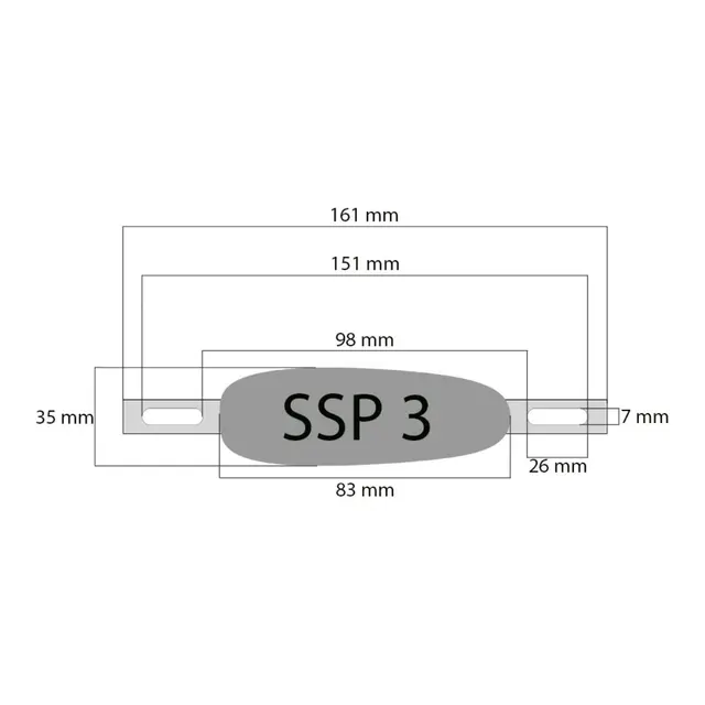 Sinkanode Skrog - 0,3 kg Oval 