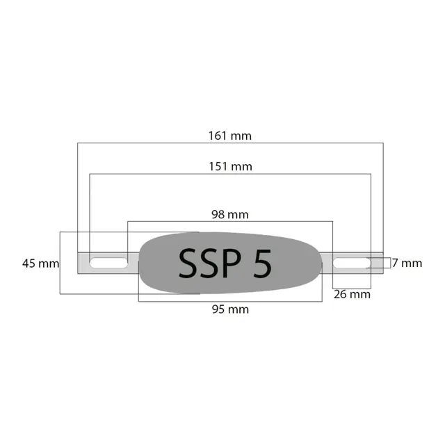 Sinkanode Skrog - 0,5 kg Oval 