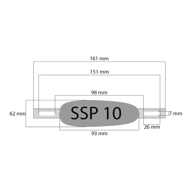 Sinkanode Skrog - 1 kg Oval 