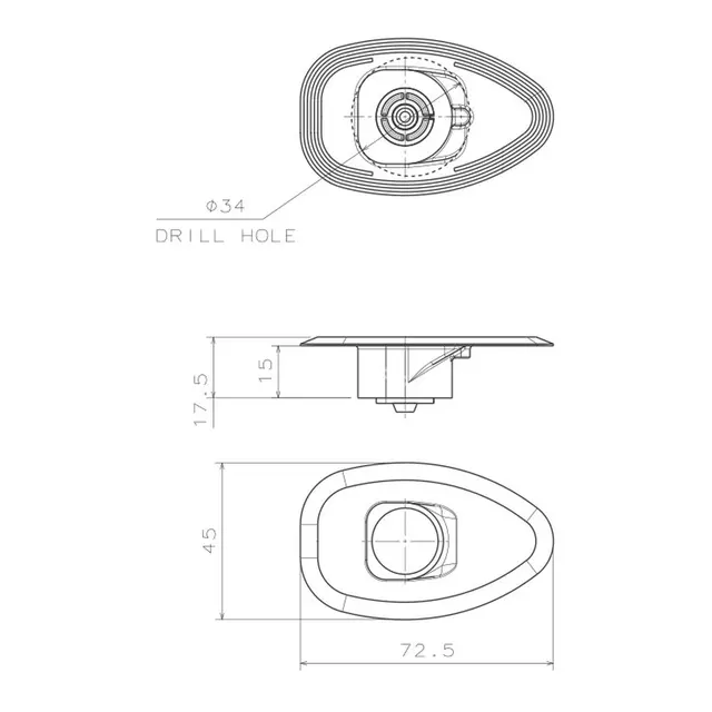 LALIZAS Micro LED Flush Lanternesett Et sett sort babord styrbord lanterne 