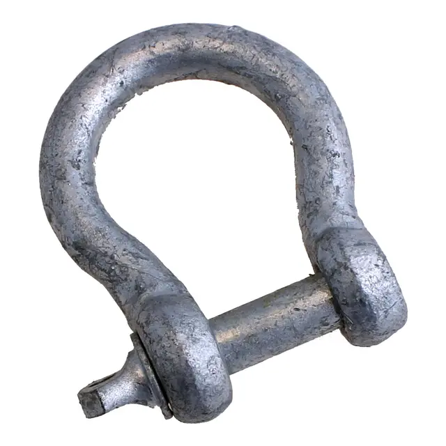 H-sjakkel, Ø10mm bolt galvanisert stål - 61mm - 19mm åpning 