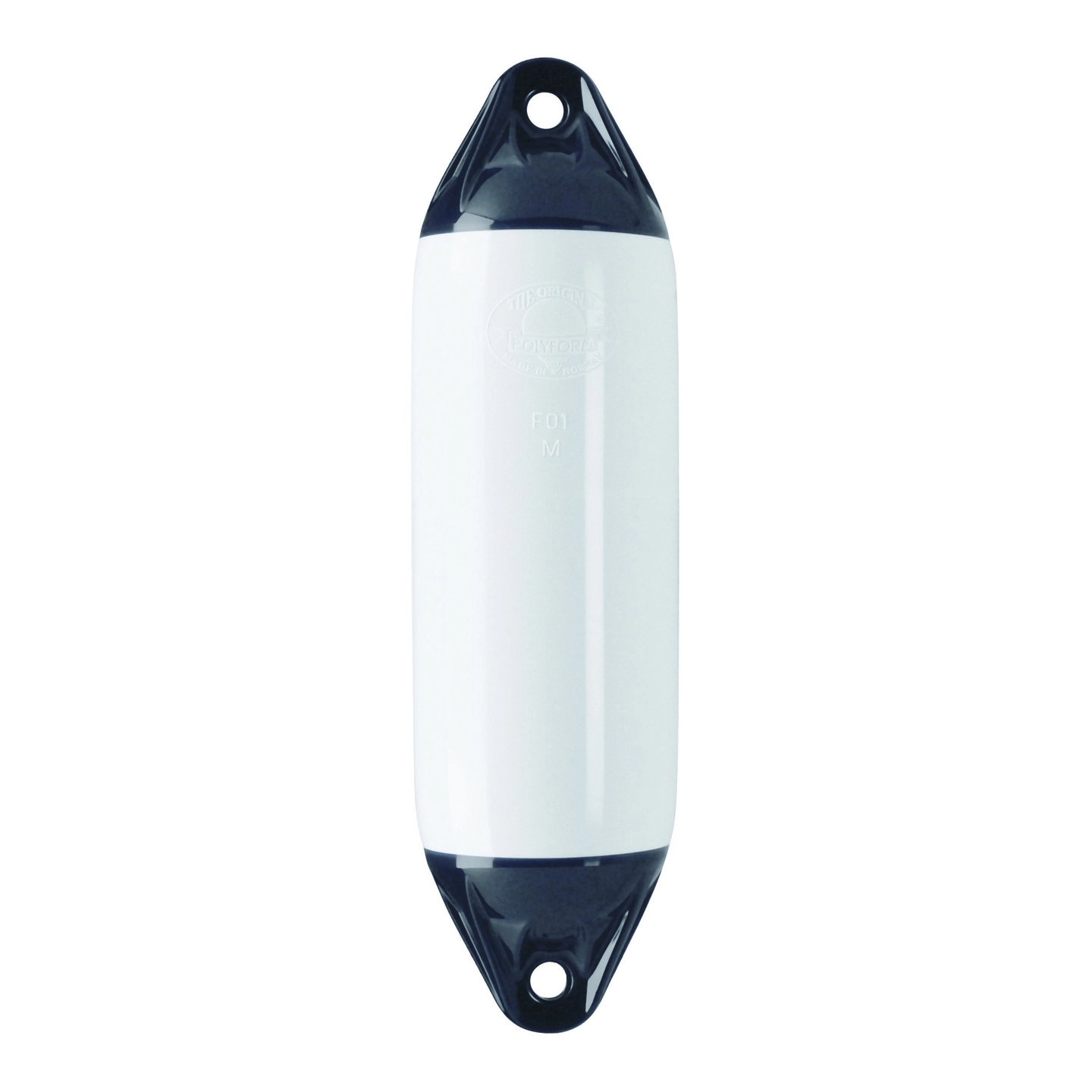 POLYFORM Fender F5 Hvit med sorte ender - 775 mm