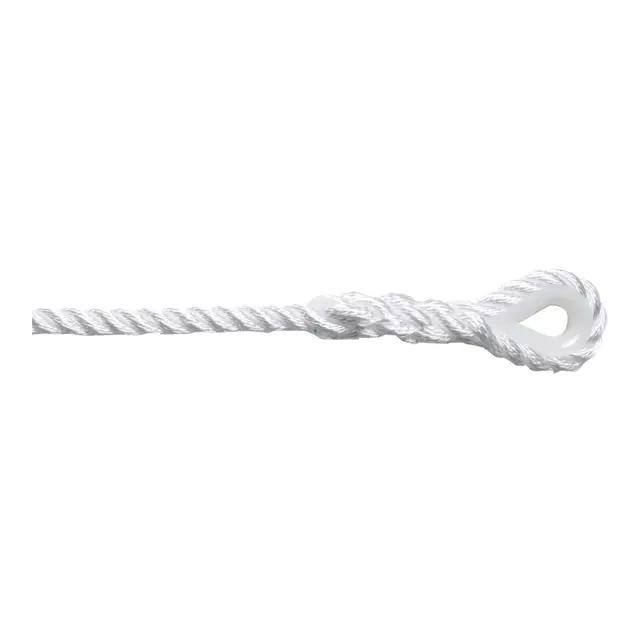 ROBLINE Rapallo fortøyningsline - hvit Ø12mm x 4m - tvinnet - kause/tamp 