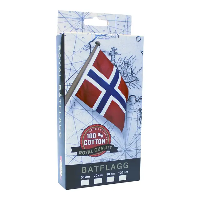 ADELA Norsk båtflagg - 120 x 87 cm Royal Bomull 
