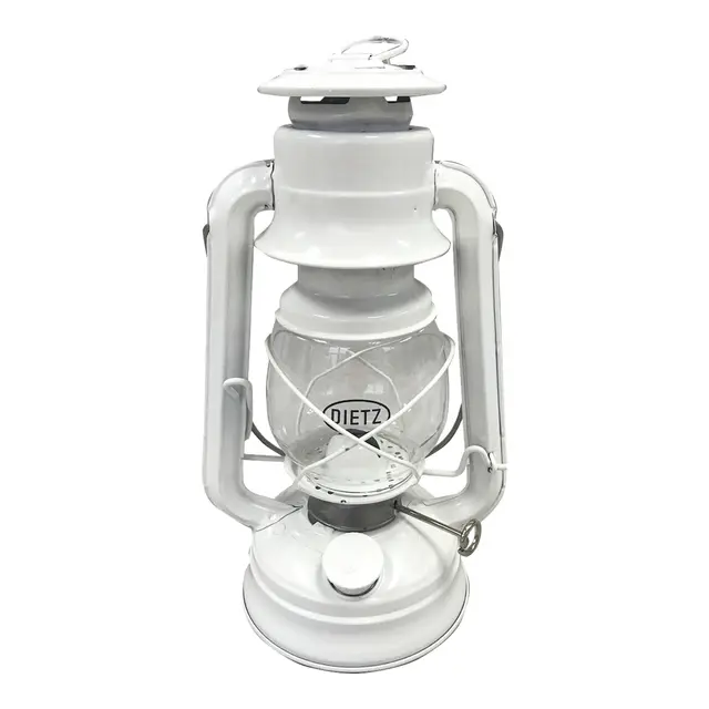 DIETZ Stormlykt - Hvit Oljelampe - H: 255 mm 
