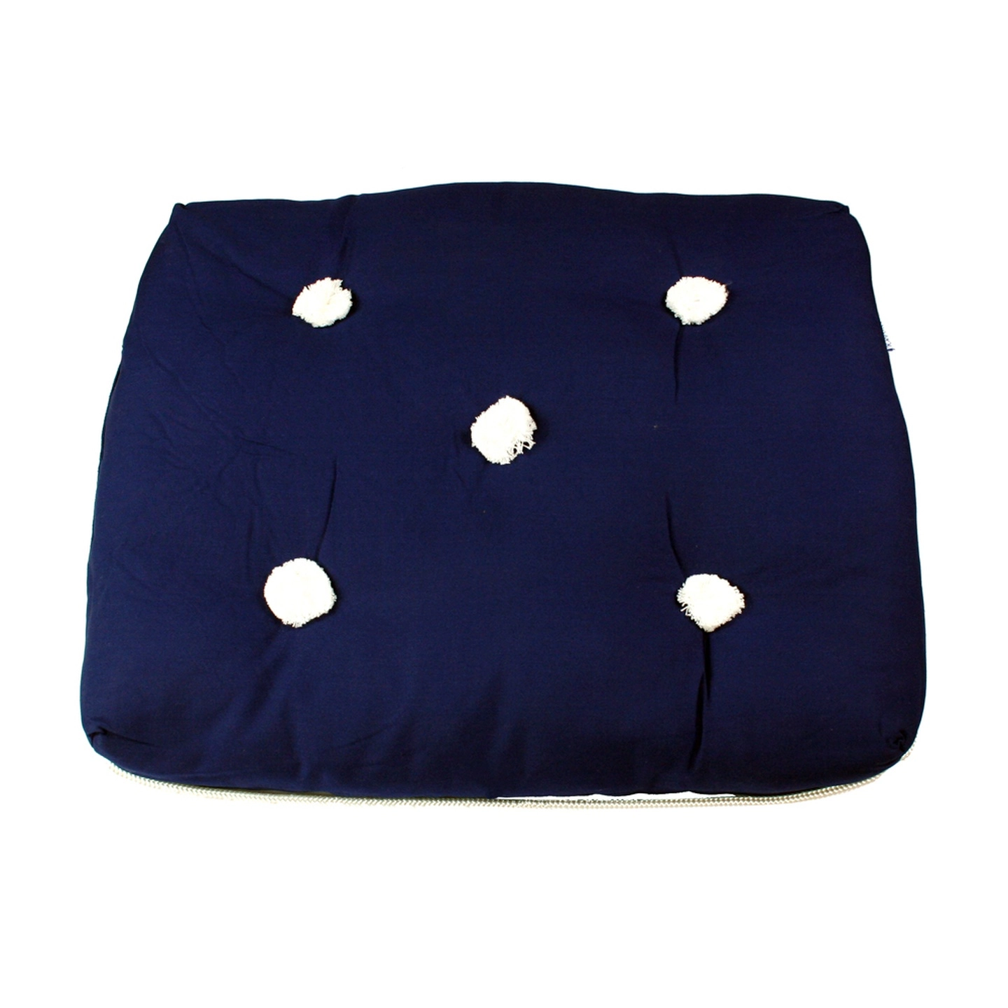 Båtpute, Marineblå Enkel m/ 100% kapok