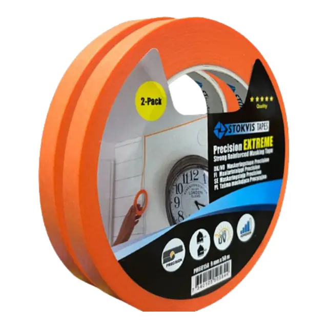 STOKVIS TAPES Maskeringstape Extreme Orange. 2 stk ruller med 9mm bredde 
