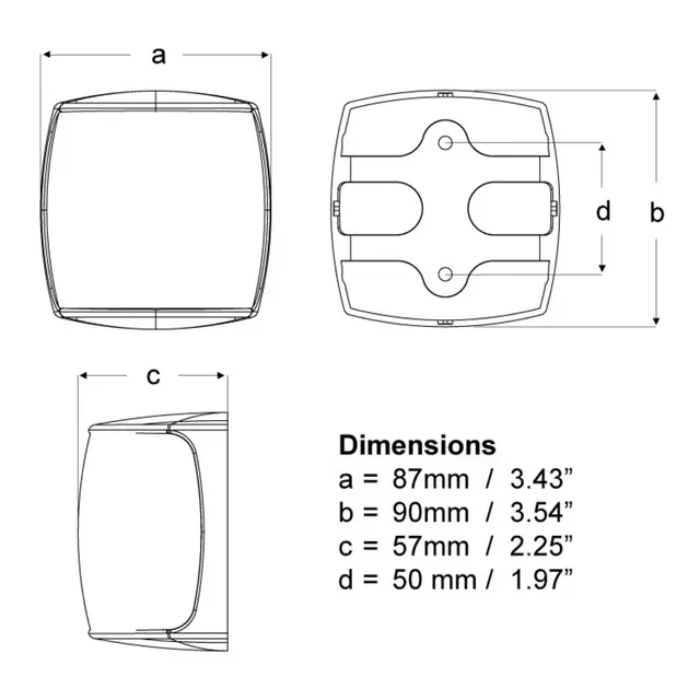 HELLA MARINE NaviLED PRO - Topp 3NM - Sort 