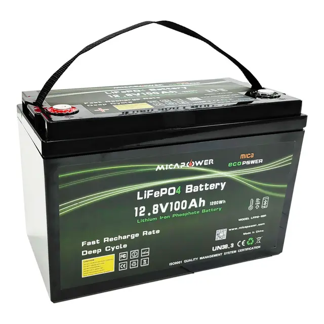 MICA Litiumbatteri PRO 150AH m/Bluetooth og varme 12,8v BMS 