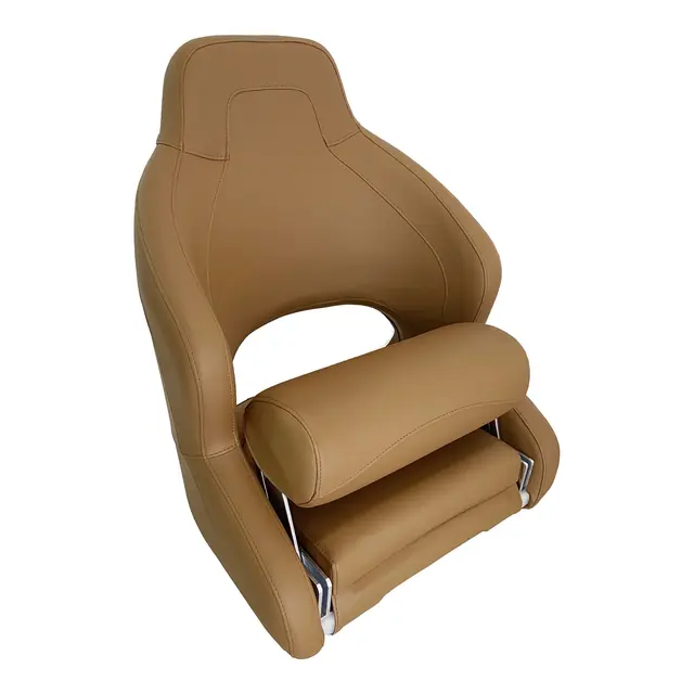 MARINVENT Båtstol MI-H52 Brun - Flip-up - Marine vinyl 