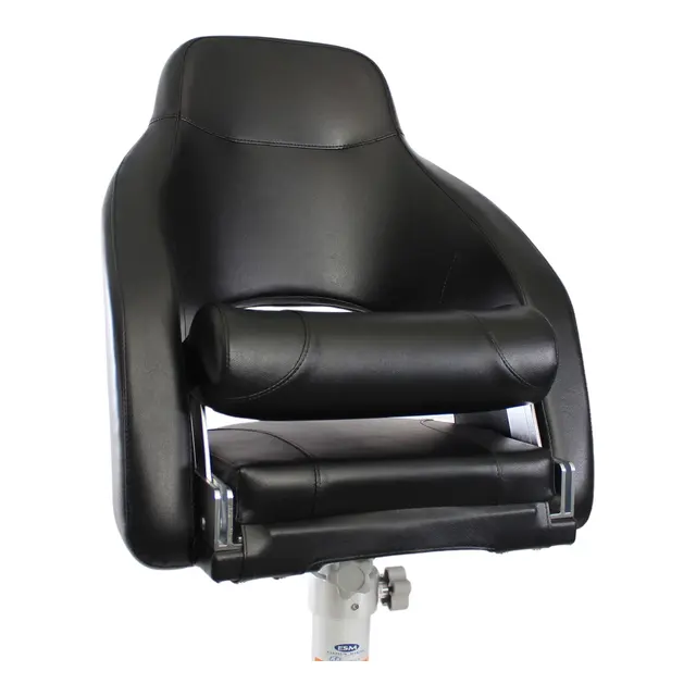 MARINVENT Båtstol MI-M56R sort - Flip-up - Marine vinyl 