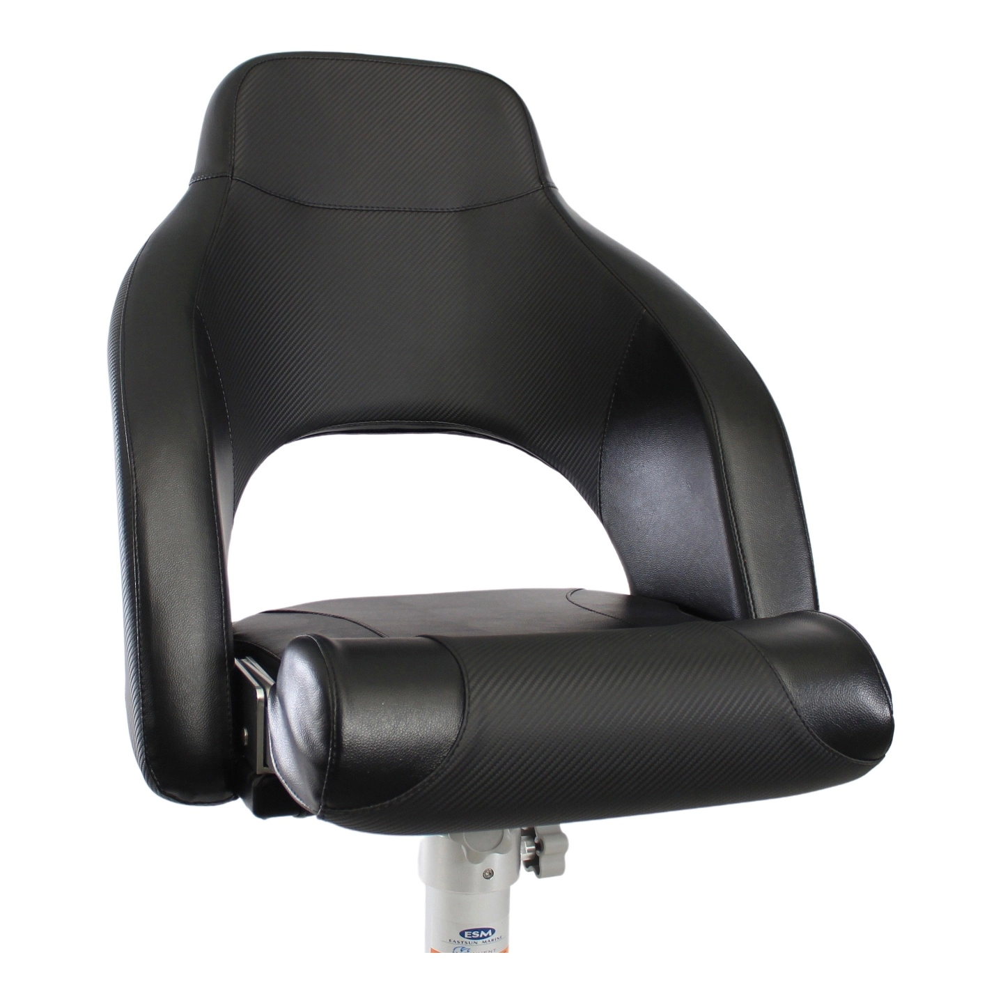 MARINVENT Båtstol MI-M56R Sort/karbon - Flip-up - Marine vinyl