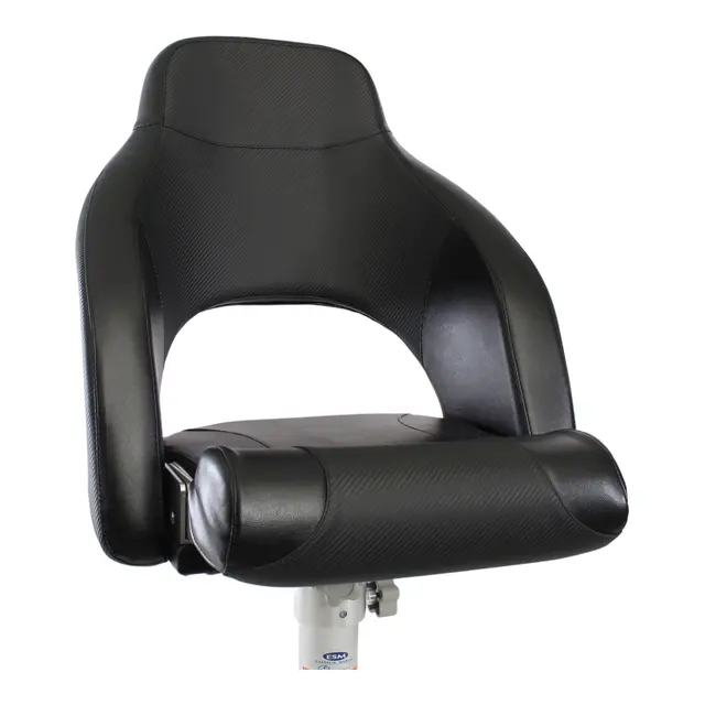 MARINVENT Båtstol MI-M56R Sort/karbon - Flip-up - Marine vinyl 
