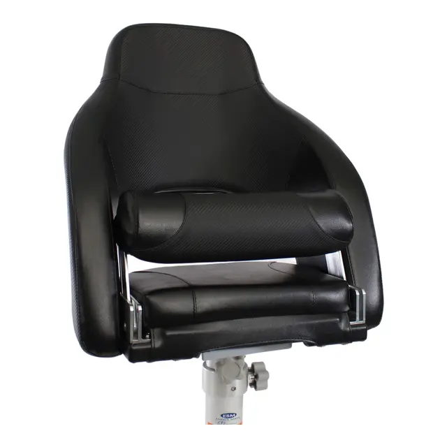 MARINVENT Båtstol MI-M56R Sort/karbon - Flip-up - Marine vinyl 