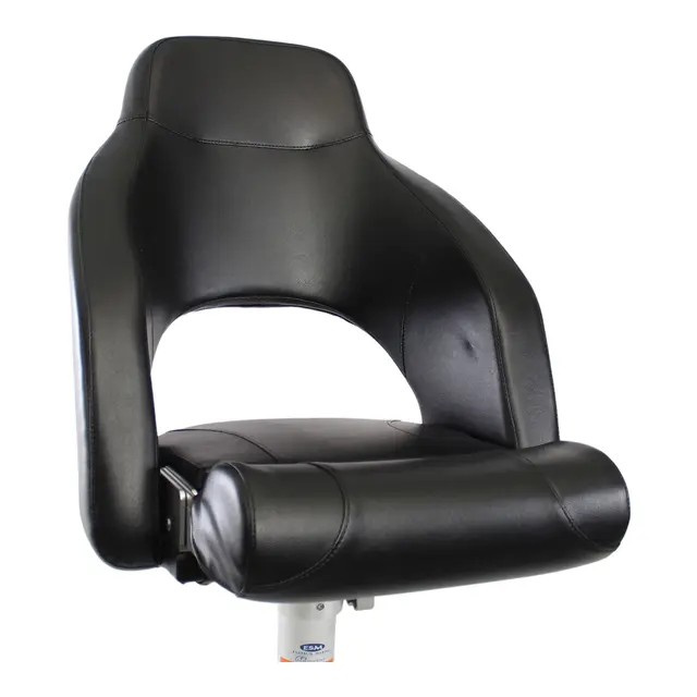 MARINVENT Båtstol MI-M56R sort - Flip-up - Marine vinyl 