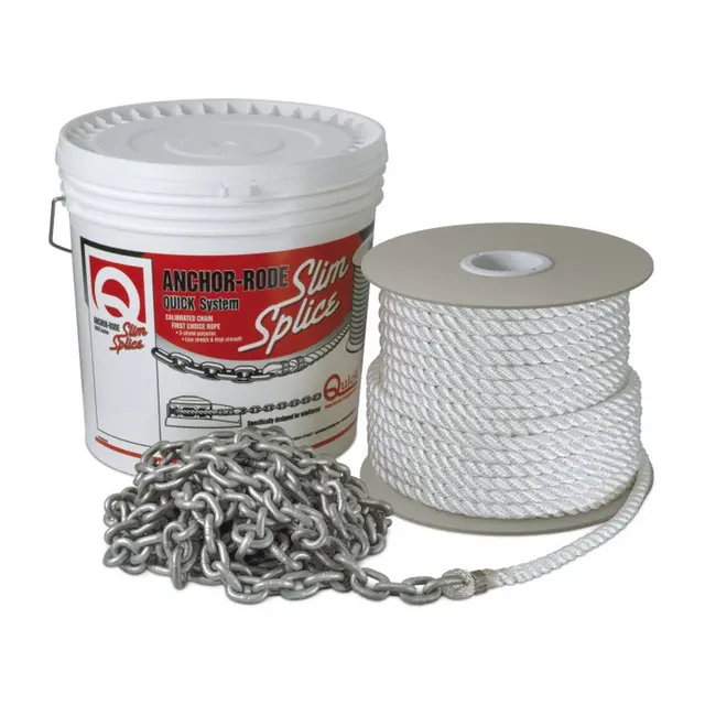 QUICK ankerline med tau og kjetting 