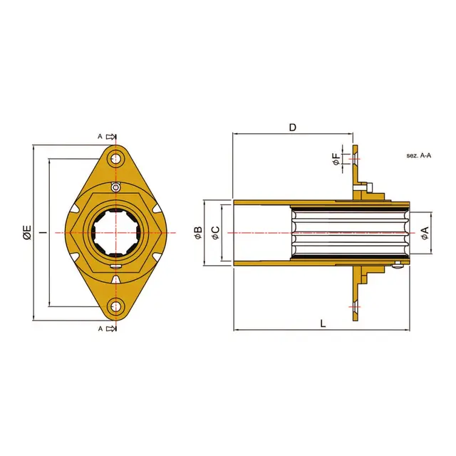TOR MARINE Stevnlager justerbar 30mm Akseldiameter: 30mm 