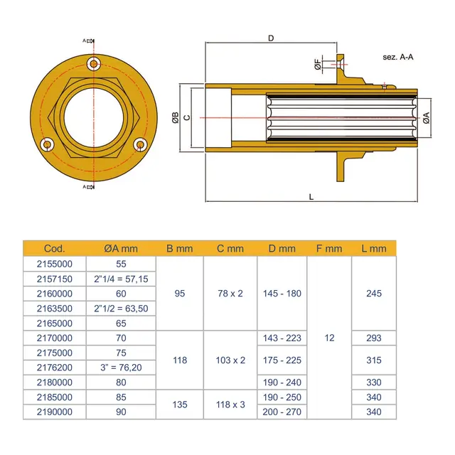 TOR MARINE Stevnlager justerbar 30mm Akseldiameter: 30mm 