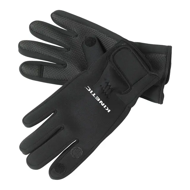KINETIC Neoprene Glove Half Finger, sort Str. L 