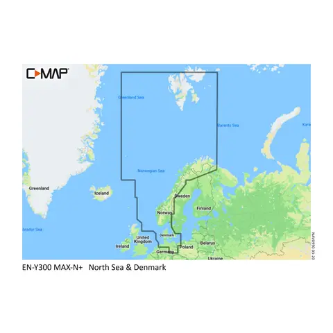 C-MAP Cmap Elektronisk kart Nordsj&#248;en - Danmark - Svalbard