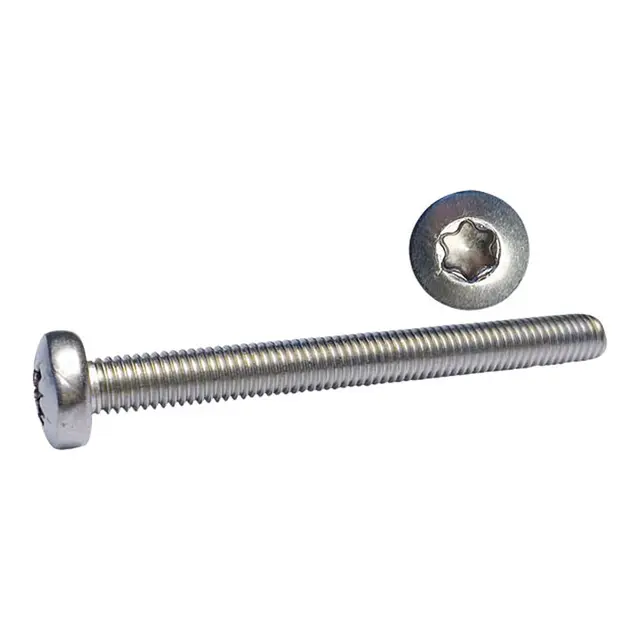 Maskinskruer m/panhode - M4 x 30mm Syrefast A4 - DIN7984-4 - Torx 10pk 