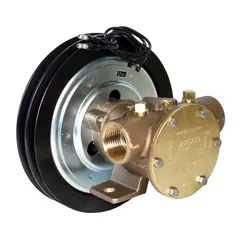 JABSCO Impellerpumpe m/reimdrift - 1&quot; 12V Clutch - Dobbel reim (2A)
