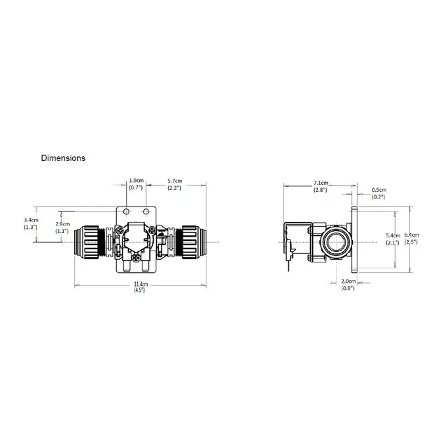 JABSCO Solenoidventil 12V til toalett 37038-1012, 12V 