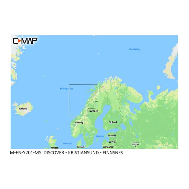 C-MAP Discover elektronisk kart M-EN-Y201-MS: Kristiansund til Finnes 