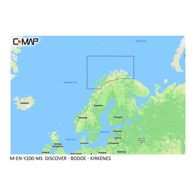C-MAP Discover elektronisk kart M-EN-Y204-MS: Fiskebäckskil til Lyngdal 
