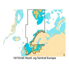 C-MAP Discover X - Elektronisk kart M-EN-T-050-D-MS: Nord- og Sentral-Europa